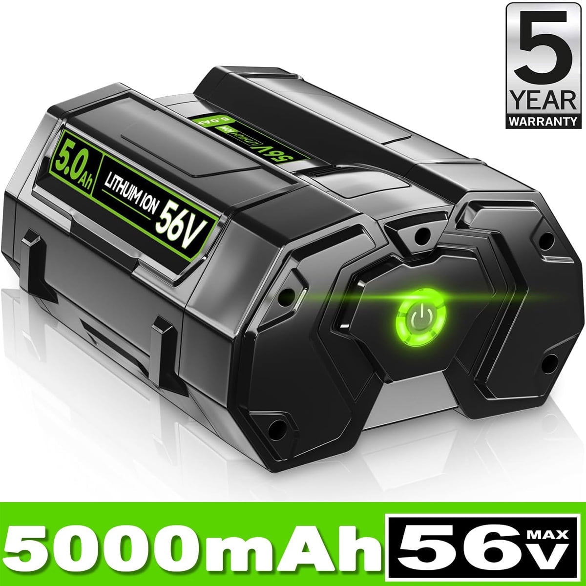 56V 5.0Ah Replacement for EGO 56V Battery BA2800T BA2800 BA4200 BA1400 56-Volt EGO Power+ Cordless Tools