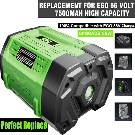 56V 7.5Ah Lithium Ion Battery Replacement for EGO Battery 56V 7.5 Ah BA1400 BA1400T BA2800 BA4200 BA5600T Compatible with EGO 56V Power Tools