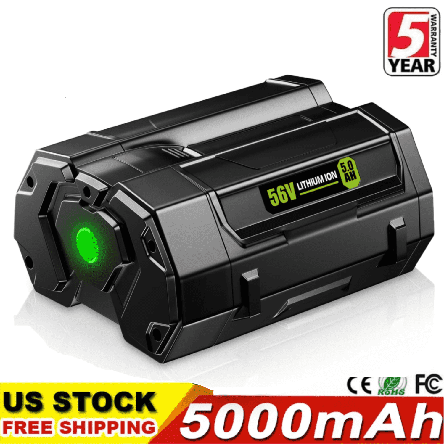 56V Battery Replacement for EGO 56V Battery BA5600T BA4200T BA1400 BA5600T 5.0Ah Lithium Ion Batteries