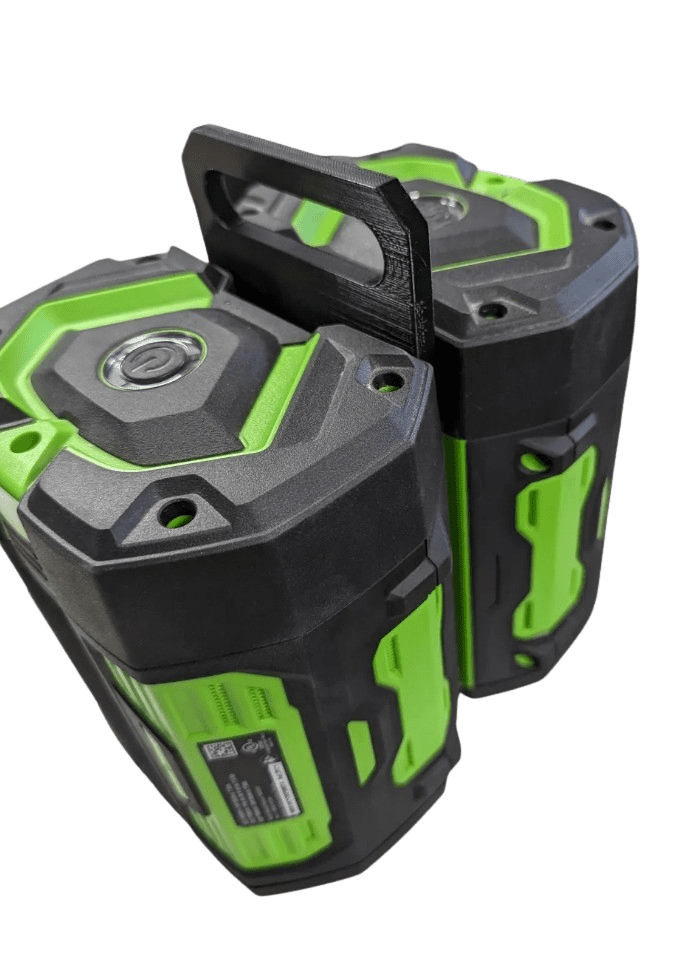 56V E.G.O Double Battery Carrier | E.G.O Power Battery easy to Use Holder | Hold Two batteries at once (Green)