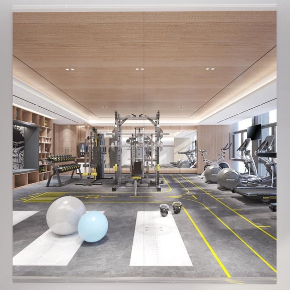 56X24 2Pack Large Home Gym Mirror, Frameless Tempered Glass Dance Wall Mounted Mirror for Home, Yoga, Dancing, Studio, Living Room