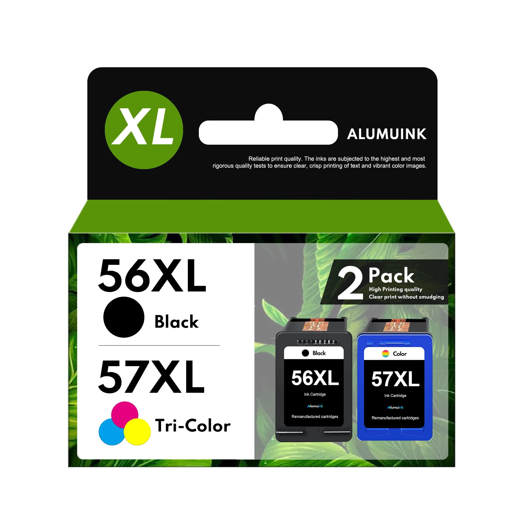 56XL 57XL 2 Pack Replacement for HP Ink Cartridges for OfficeJet 450