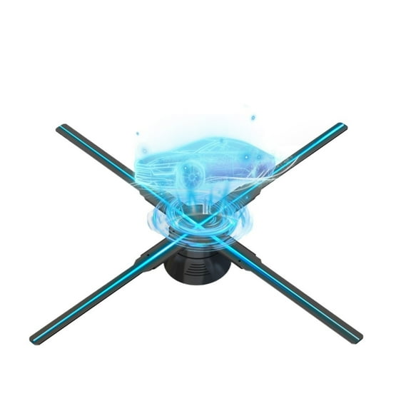 56cm/22.1in 3d Hologram Fan, 672 Led Beads In 4 Fan Blades Holographic Projector By TF Card, App & Remote Control, Halloween ,Versatile And Practical