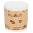 56pcs Baby Natural Cotton Swabs with Safety Head Gourd Shape Stable