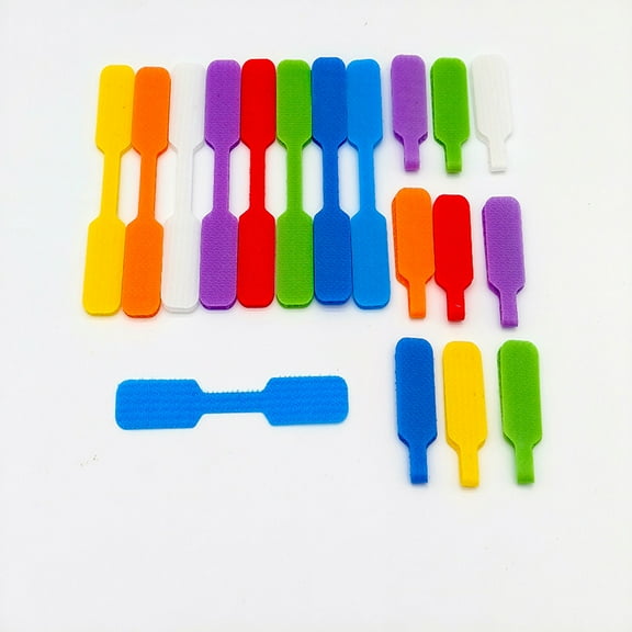 56pcs Multi-Color Electronic Tags Cord Labels Hook & Nylon Wrap Writable Wire Tags for Computer & Electronics