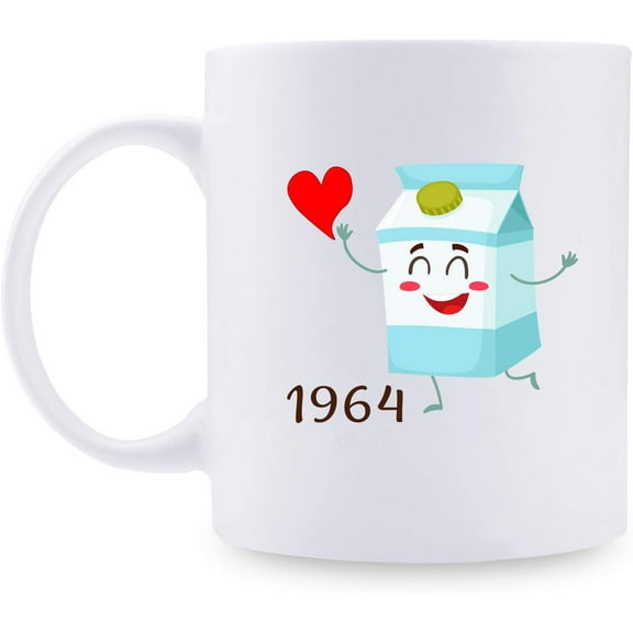 56th Annive Gifts - 56th Wedding Annive Gifts for Couple, 56 Year Annive Gifts 11oz Funny Coffee Mug for Couples, Husband, Hubby, Wife, Wifey, Her, Him, cookie and milk milk