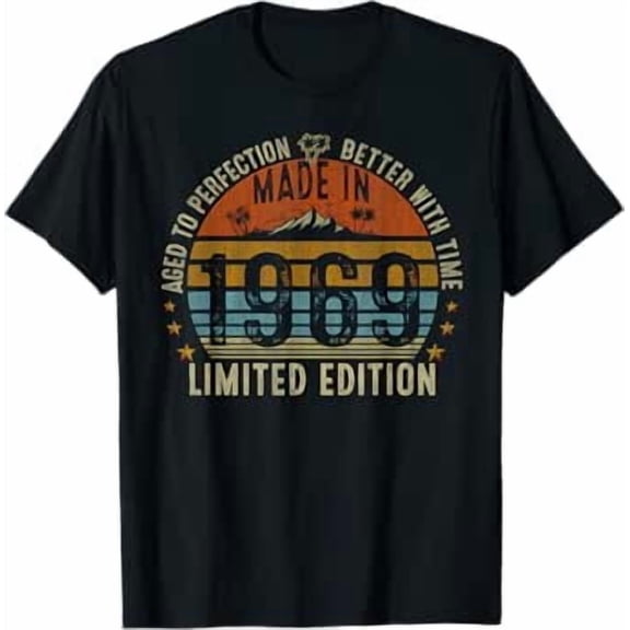 56th Birthday Gifts Men Women Vintage 1969 Edition T-Shirt