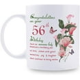 thumbnail image 1 of 56th Birthday Gifts for Women - Congratulations on Your 56th Birthday Awesome Lady Mug - 56th Birthday Gifts for Wife Mom Friend Sister Aunt Coworker - 11oz Coffee Mug, 1 of 7