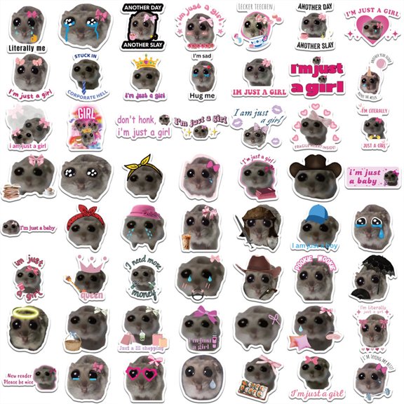 56x Hamster Stickers Funny Stickers Stickers Teens Skateboard Stickers Laptop Computer Phone Tablet