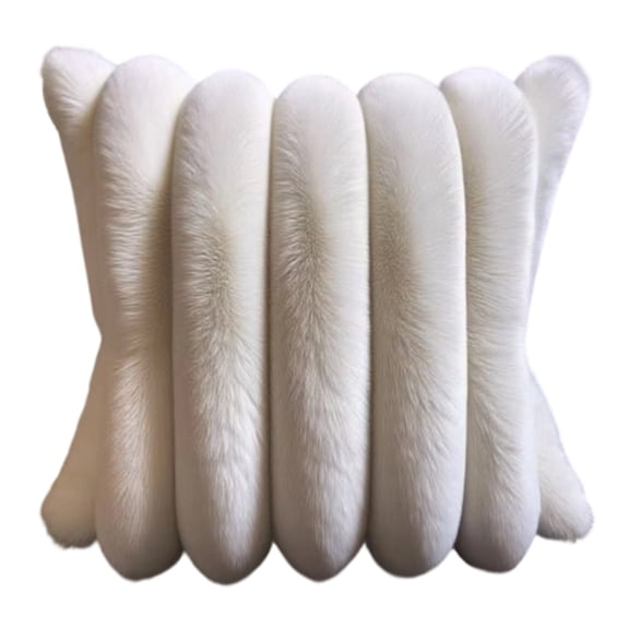 56x56cm Plush Cushion Cover Decorative Pillow Cover Soft Faux Fur Throw Pillow Case Ribbed Square Cushion Cover