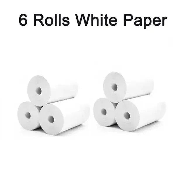 57*25MM Thermal Paper Label Sticker Self-adhesive Rolls Paper For Mini Printer Instant Print Kids Camera Photo Paper 6 Thermal Paper