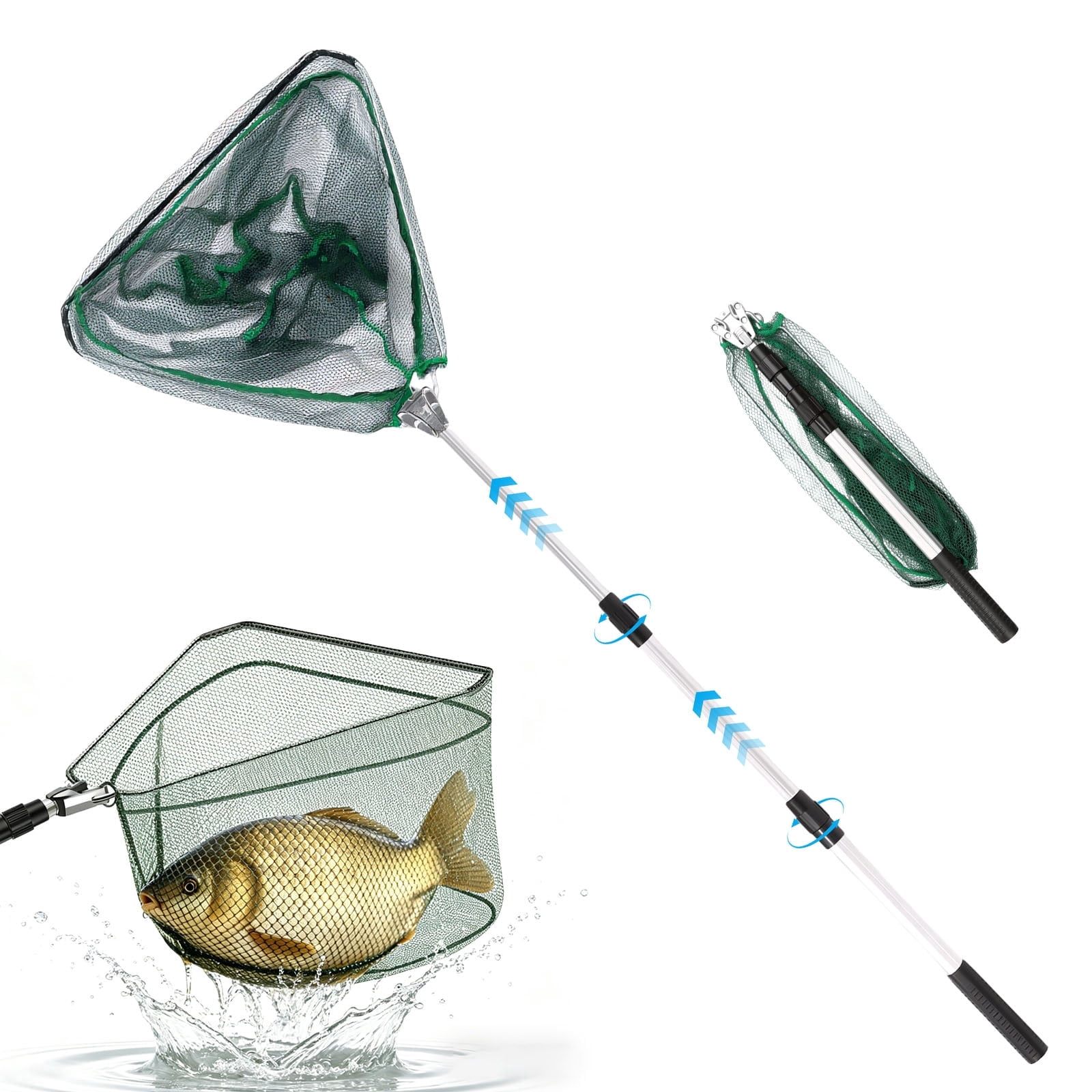 drag net with pole handles fishing Nylon Fish Pond Net Trawl Gill Nets Equipment have for any angler. Problem-Solving Landing Net Handles -