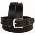 thumbnail image 1 of 57-58  Handmade Heavy Duty Men's Dress Casual Cow Leather Belt Black 2629RS, 1 of 4