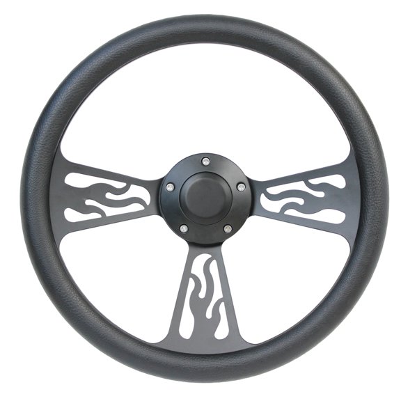 57-68 All STUDEBAKER Models (excl. Hawk/Lark) 14" Billet Half Wrap Steering Wheel Black
