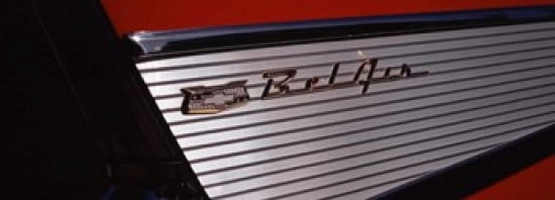 57 Chevy Bel Air Tail Fin Car Canvas Art - Panoramic Images (34 x 12)