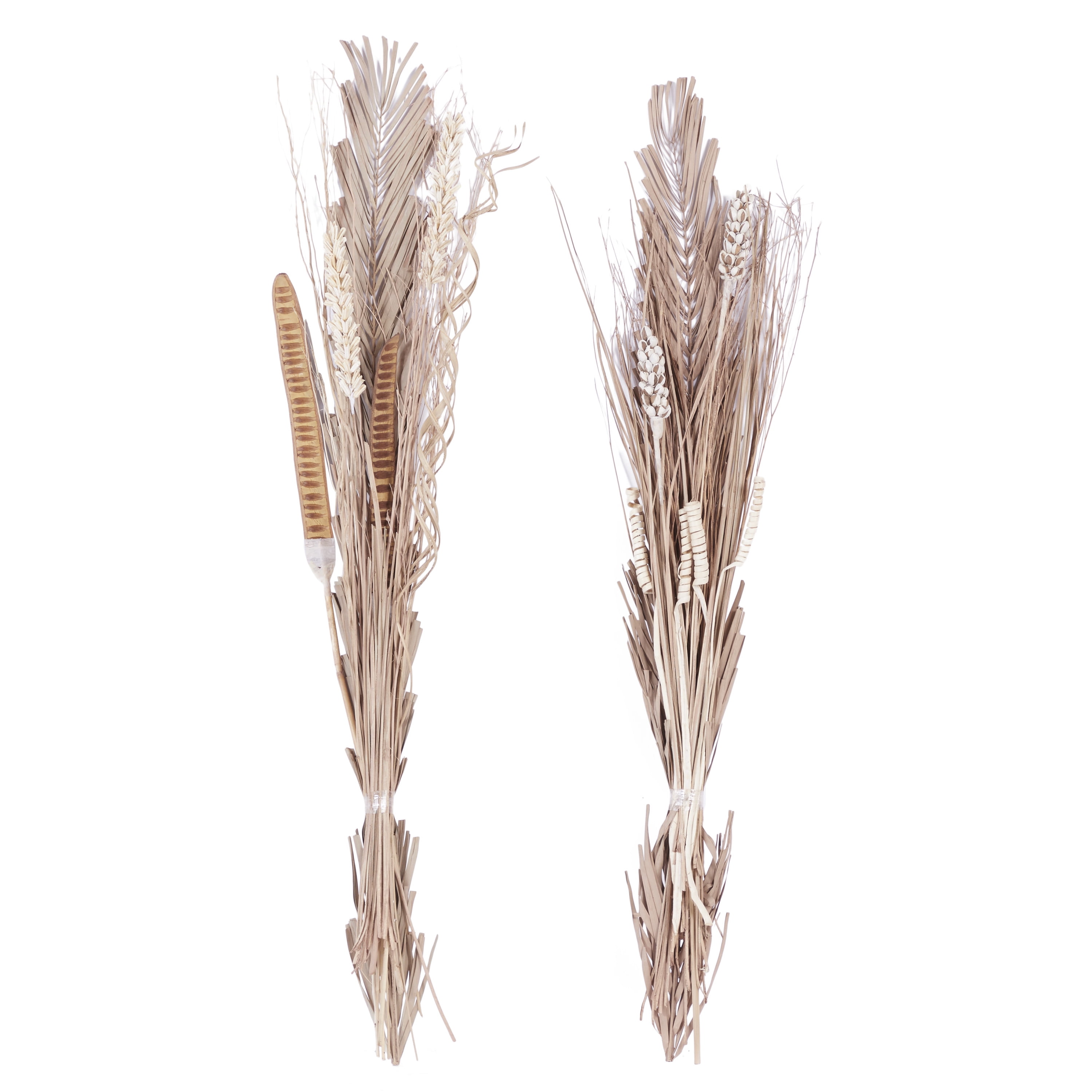 57" Tall Brown Dried Pampas Grass Floral Arrangement with Lights