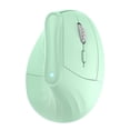 thumbnail image 1 of KYSONA Ergonomic Vertical Wireless Mouse, 57° Tilt Design, Bluetooth & 2.4G, Silent Click, 5 Buttons, Compatible with Windows, macOS, iPadOS, Green, 1 of 7
