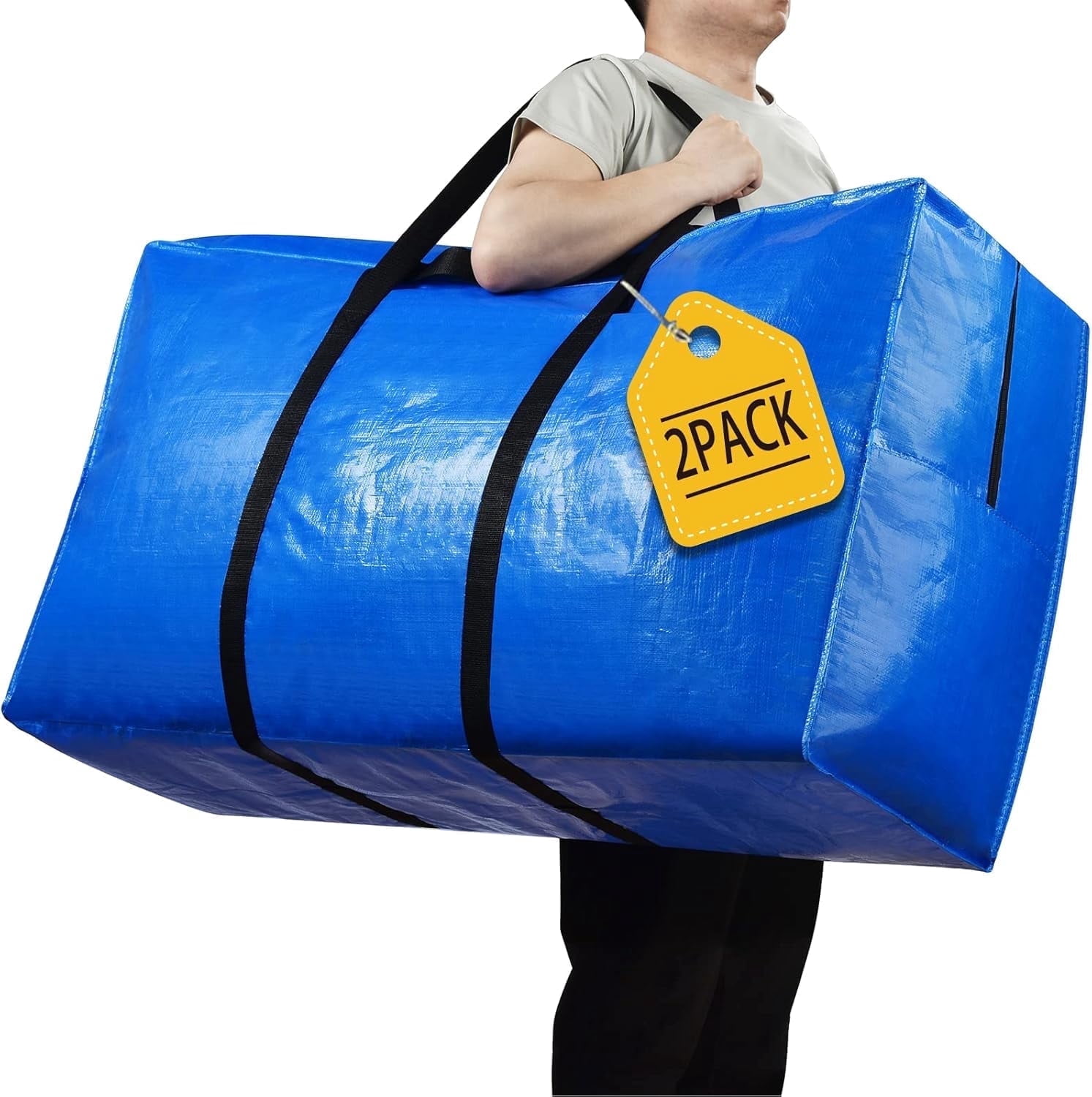 57 Gallon Extra Large Storage Bags, XXL Jumbo Large Moving Bags Heavy Duty, Storage Totes Moving Boxes Supplies for College, Foldable Duffle Bag for Travel, Christmas Tree Bag