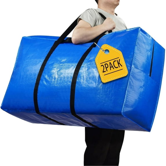 57 Gallon Extra Large Storage Bags, XXL Jumbo Large Moving Bags Heavy Duty, Storage Totes Moving Boxes Supplies for College, Foldable Duffle Bag for Travel, Christmas Tree Bag