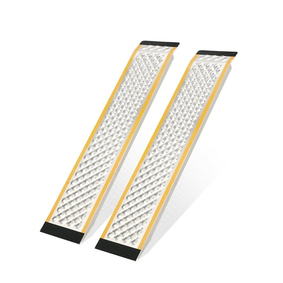 57" Heavy-Duty Aluminum Mower Ramps (2-Pack) – 1,000 lb Capacity Anti-Slip Loading Ramps with Punch Plate Surface, 9" Wide Shed Ramps for Riding Mowers & ATVs