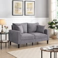 thumbnail image 1 of 57" High Resilience Loveseat Sofa, Wooden Frame | Small Space Saving & Comfortable, 1 of 11
