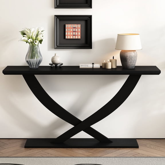 57-Inch Cross-Leg Table for Reliable Item Placement in Residential Rooms