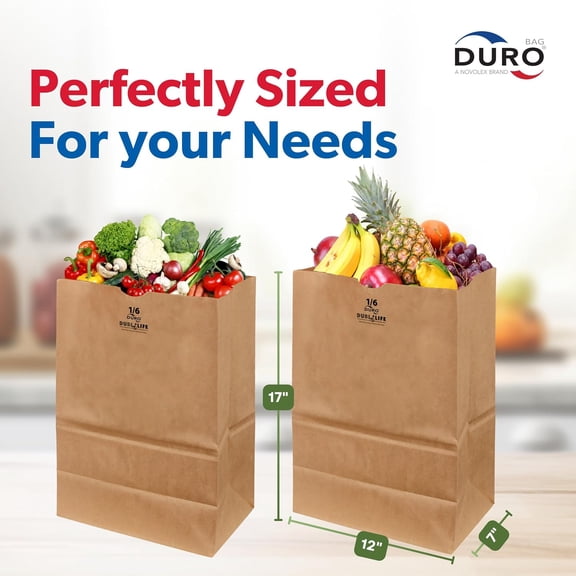 57# Large Brown Paper Lunch Bags, 100 Count