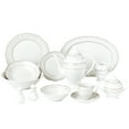thumbnail image 1 of 57 Piece Wavy Dinnerware Set-Porcelain China Service for 8 People-Atara, 1 of 5