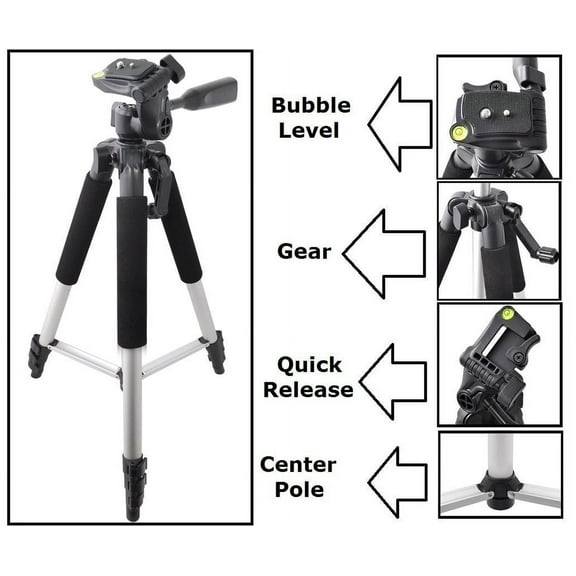 57" Pro Series New Tripod with Case for Canon EOS Ra R6 R5