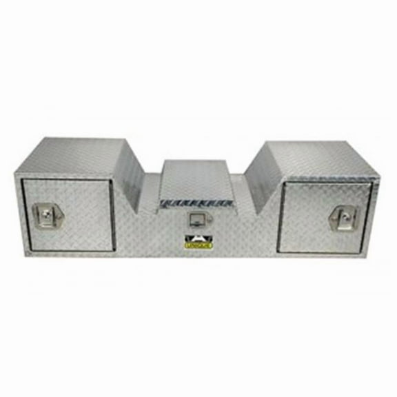 57 in. V Shape 5th Wheel RV Tool Box with 1 Lid & 2 Rear Facing Doors