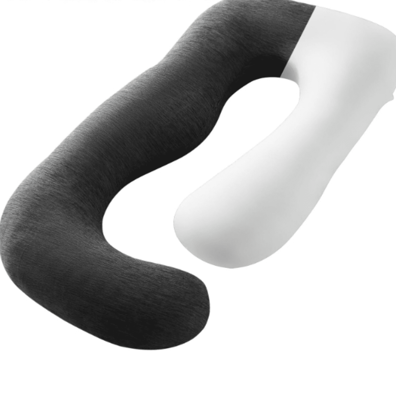 57-inch U Shaped Pregnancy Pillow Case, Fits 55 to 57 Inch Maternity Pillow, Black