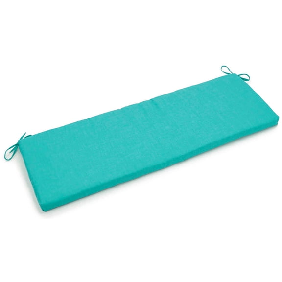 57-inch by 19-inch Outdoor Spun Polyester Loveseat Cushion - Aqua Blue