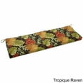 thumbnail image 1 of 57 x 19 in. Patterned Outdoor Spun Polyester Bench Cushion, Tropique Raven, 1 of 1