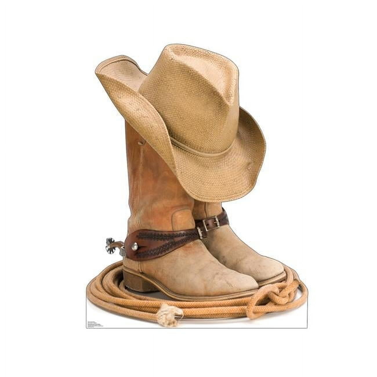 57 x 45 Inch Cowboy Boots and Hat Cardboard Cutout