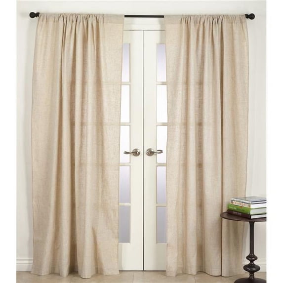 57 x 84 in. Classic Linen Blend Curtain Panel - Natural