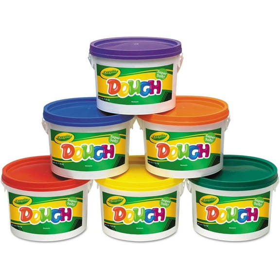 570016 Modeling Dough Bucket, 3 lbs, Assorted, 6 Buckets/Set