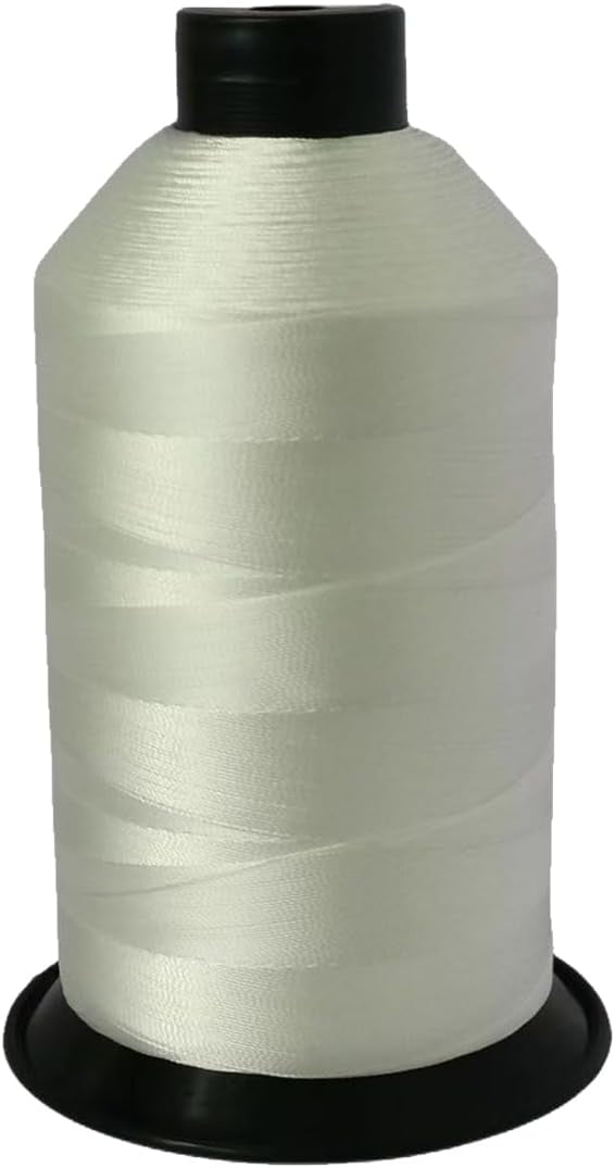 5700Yds Nylon Twine - White Nymo Beading Thread Size D for Sewing, Bracelet Making & More Waxed Cord & Thread Set for Hair Weave, Denim & Upholstery Includes Beading String & Upholstery Needles