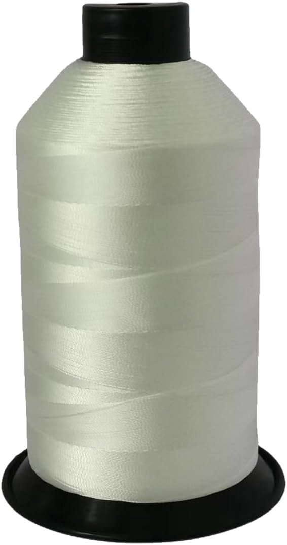 5700Yds Nylon Twine - White Nymo Beading Thread Size D for Sewing, Bracelet Making & More Waxed Cord & Thread Set for Hair Weave, Denim & Upholstery Includes Beading String & Upholstery Needles