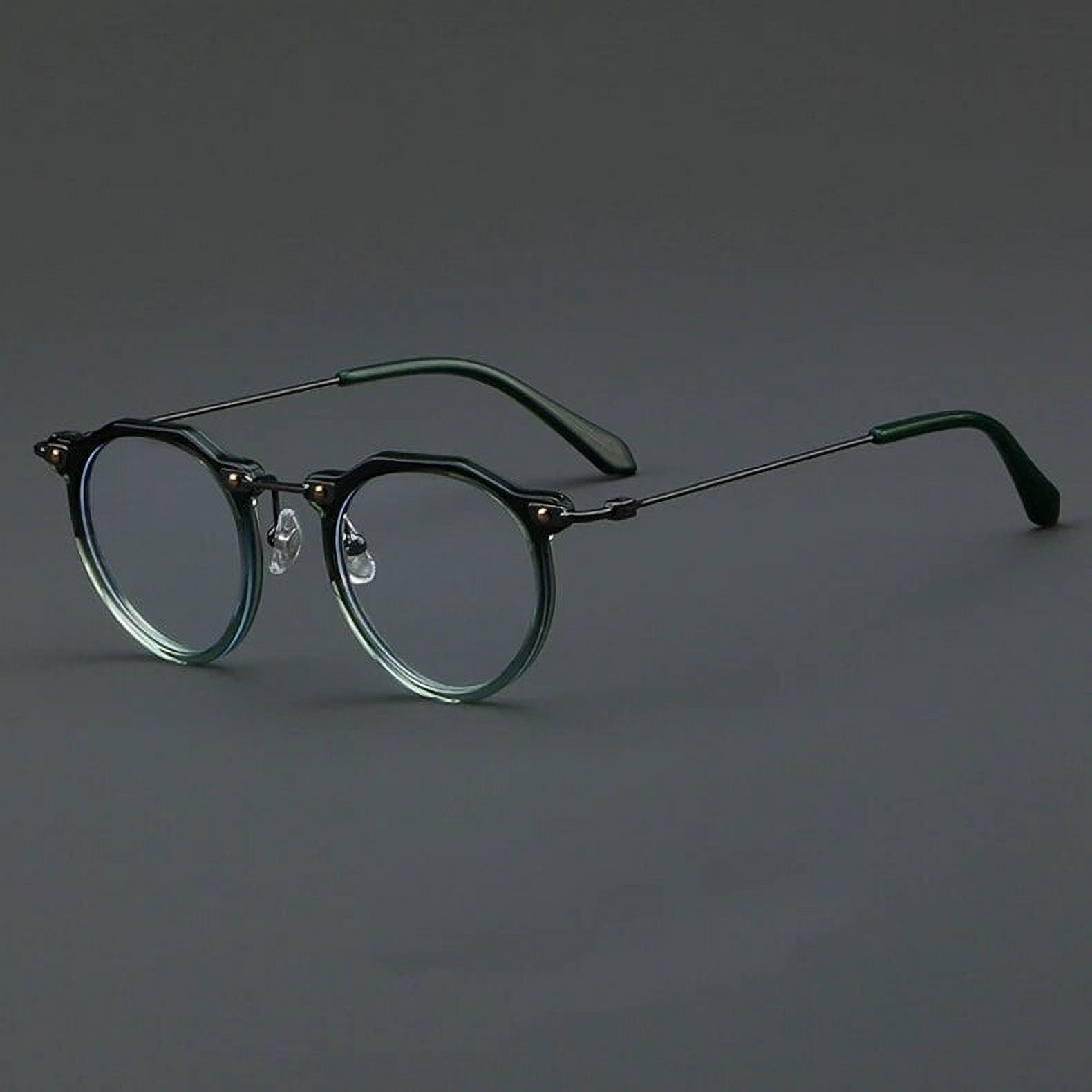 CALEE VINTAGE TYPE CIRCLE GLASSES 銀/緑 CALEE VINTAGE TYPE CIRCLE GLASSES 銀/緑 CALEE - VINTAGE TYPE