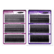 570PCS DIY Cluster Eyelashes Kit, 3 Styles Mixed Individual Lashes 30D/40D/50D, 10-18mm Lengths, Natural Curl False Eyelashes for DIY Lash Application at Home
