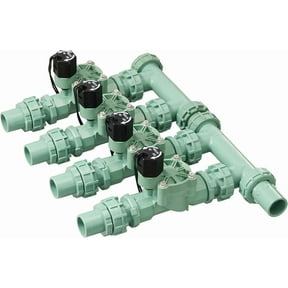 57257 4-Valve Preassembled Sprinkler Manifold  Easy Install, Smart Controller Compatible, Works with PVC & Poly Pipe, Includes 4 in-Line Valves