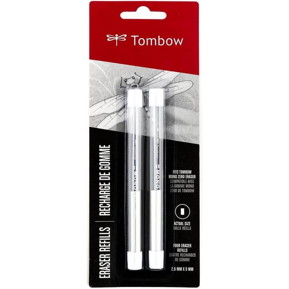 57318 MONO Zero Eraser Refill Value Pack, Rectangle, 2.5mm, 2-Pack