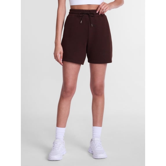 Athletic Works Women's Pull On Fleece Shorts, 6" Inseam, Sizes XS-XXXL