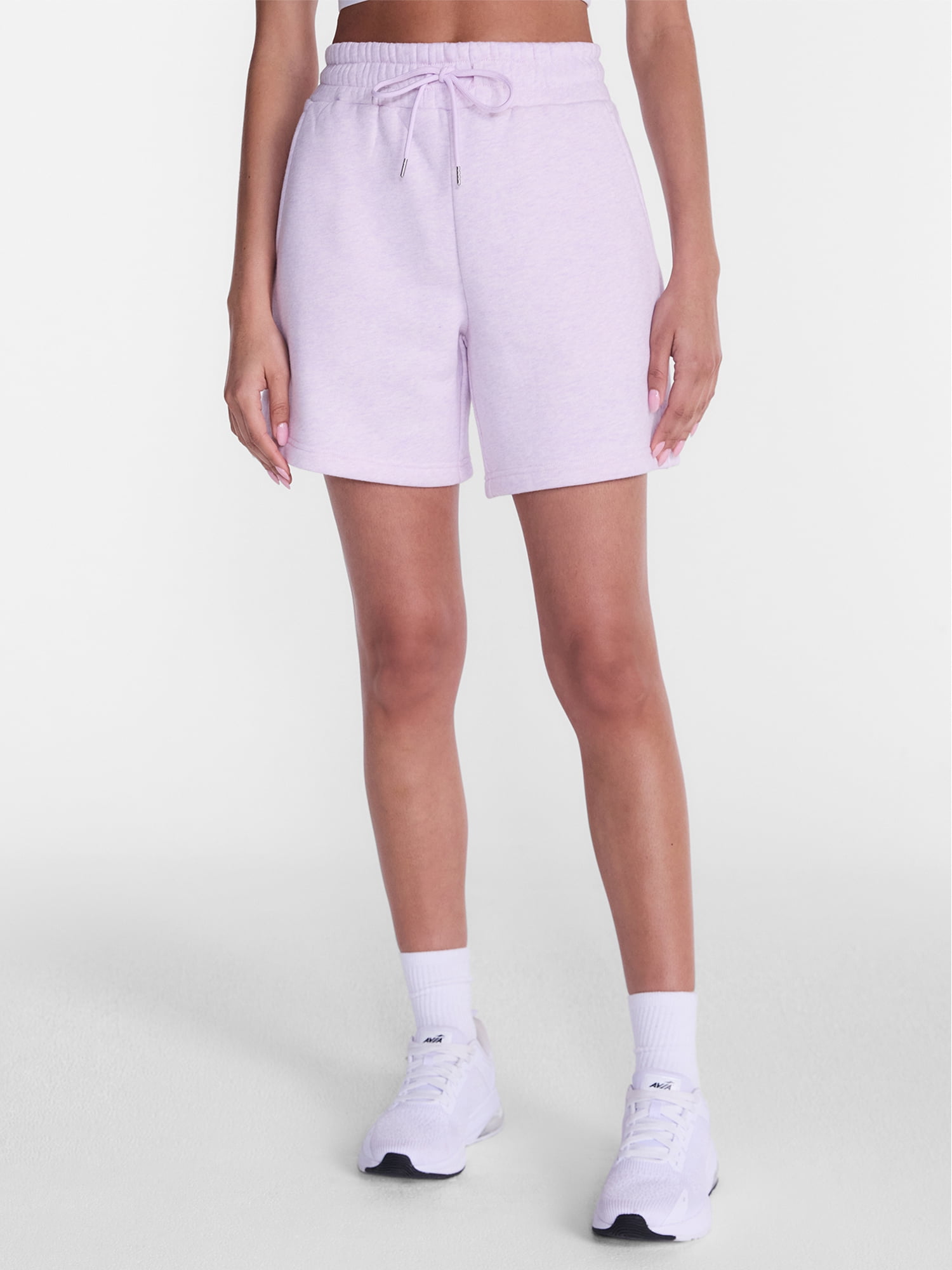 Athletic Works Women's Pull On Fleece Shorts, 6" Inseam, Sizes XS-XXXL