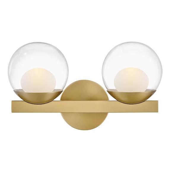 57442LCB-LL Hinkley Lighting Sunni - 10W 2 LED Small Bath Vanity-9 Inch Tall and 15 Inch Wide-Lacquered Brass Finish