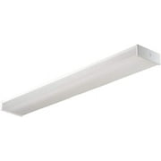 57523WT Ceiling Wrap ADA Compliant Energy Star LED Linear Flush Mount Utility Fixture, 1-Light 40 Watt, 4000K, 2" H x 7" W x 48" L, White