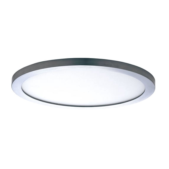57592WTSN Maxim Lighting Chip - 15W 1 LED Round Flush Mount-0.7 Inch Tall and 7 Inch Wide-Satin Nickel Finish