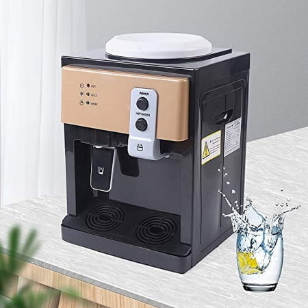 575W 110V Countertop Hot&Cold Water Dispenser,10.6 * 14.5In Top-Loading Electric Water Dispenser with Detachable Drip Tray Gives,3 Modes Water Machine for Bedroom,Livingroom,Kitche