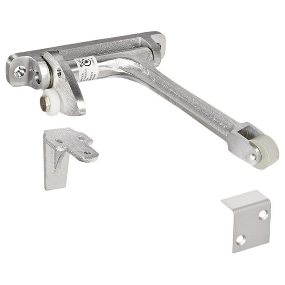 576.26D Brass Gravity Door Coordinator, 1" Width x 5-7/16" Length, Plated Finish