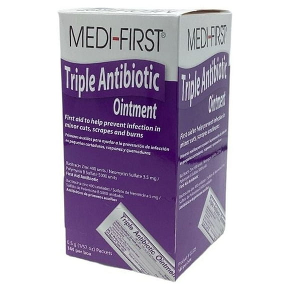 576 Packets - Quick relief 0.5 g Triple Antibiotic Cream by Medi-First - MS-60772